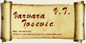 Varvara Tošević vizit kartica